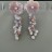 .925 Silver Earrings Flower Shell Pink & Freshwater Pearl