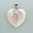 .925 Silver Pendant Shell Heart Freshwater Pearl Cubic Zirconia 