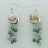 .925 Silver Earrings Mother of Pearl with Green Aventurine & Freshwater Pearl