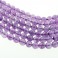 Faceted Round Bead Amethyst 12mm 16"