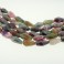 Faceted Teardrop Center Drilled Multicolor Agate  16x35mm 16"