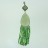 Brass Pendant Teardrop New Jade with Cubic Zirconia