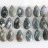 Faceted Flat Teardrop Top Drilled Moss Agate 16x29mm 8"