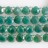 Faceted Flat Teardrop Top Drilled Green Agate 11x11mm 8"