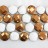 Faceted Flat Coin Two-Tone White Quartz & Gold 35mm 16"
