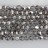 Faceted Round Bead Two-Tone Clear Quartz & Silver 6mm 16"