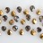 Faceted Flat Teardrop Top Drilled Two-Tone Coffee Quartz & Gold 9x12mm 8"