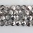 Faceted Flat Coin Two-Tone Clear Quartz & Silver 14mm 16"