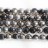 Faceted Round Bead Two-Tone Black Agate & Silver 10mm 16"