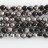 Faceted Round Bead Two-Tone Black Agate & Silver 8mm 16"