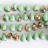 Faceted Teardrop Top Drilled Two-Tone Malachite Quartz & Gold 10x14mm 8"