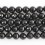 Faceted Round Bead Black Agate 16mm 16"