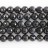 Faceted Round Bead Black Striped Agate 14mm 16"
