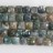 Faceted Flat Square Moss Agate 12x12mm 16"