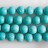 Round Bead Stabilized Blue Turquoise 16mm 16"