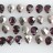 Faceted Flat Teardrop Top Drilled Two Tone Purple Quartz & Silver 8x10mm 8"