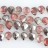 Faceted Flat Teardrop Top Drilled Two-Tone Cherry Quartz & Silver 9x12mm 8"