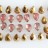 Faceted Flat Teardrop Top Drilled Two-Tone Cherry Quartz & Gold 8x10mm 8"