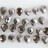 Faceted Flat Teardrop Top Drilled Two-Tone Coffee Quartz & Silver 9x12mm 8"