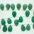 Faceted Teardrop Top Drilled Green Aventurine 16x25mm 8"