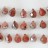Faceted Teardrop Top Drilled Two-Tone Cherry Quartz & Silver 9x12mm 8"