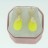 Brass Earrings Faceted Teardrop Dyed Jade Neon & Cubic Zirconia 