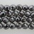 Faceted Round Bead Cubic Zirconia Black 4mm 8"