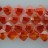 Faceted Flat Diamond Cubic Zirconia Orange 7.5mm 8"