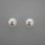 Freshwater Pearl Semi-Round Half Drilled White 6.5-7mm Sold Per Pair