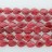 Faceted Flat Teardrop Dyed Jade Red 15x20mm 16"