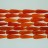 Faceted Teardrop Center Drilled Dyed Jade Orange 8x25mm 16"