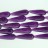 Faceted Teardrop Center Drilled Dyed Jade Purple 10x30mm 16"