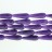 Faceted Teardrop Center Drilled Dyed Jade Purple 10x30mm 16"