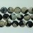 Faceted Round Bead Agate Black & White 16mm 16"
