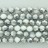 Faceted Round Bead Two-Tone White Quartz & Silver 10mm 16"