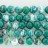 Faceted Round Bead Green Fire Agate 16mm 16"
