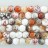 Faceted Round Bead Multi Red Fire Agate 14mm 16"