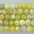 Faceted Round Bead Yellow Fire Agate 16mm 16"