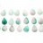 Faceted Teardrop Top Drilled Candy Jade 12x16mm 8"