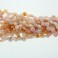 Faceted Flat  Coin Top Drilled Pink Opal 8mm 16"