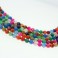 Faceted Round Bead Striped Agate Multicolor 10mm 16''