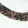 Faceted Round Bead Black & Pink Fire Agate 8mm 16"