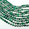 Faceted Round Bead Two-Tone Green Agate & Silver 10mm 16"