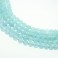 Faceted Round Bead Sea Blue Chalcedony 12mm 16''