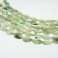 Faceted Flat Teardrop Center Drilled Green Agate 20x30mm 16"