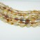 Faceted Flat Teardrop Center Drilled Yellow Agate 20x30mm 16"