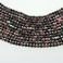 Faceted Round Bead Black & Pink Agate 4mm 16"