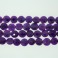 Faceted Flat Coin Dyed Jade Dark Purple 10mm 16"