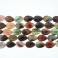 Faceted Flat Teardrop Center Drilled Multicolor Fire Agate 20x30mm 16"