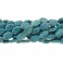 Flat Oval Dyed Fossil Teal 13x18mm 16"